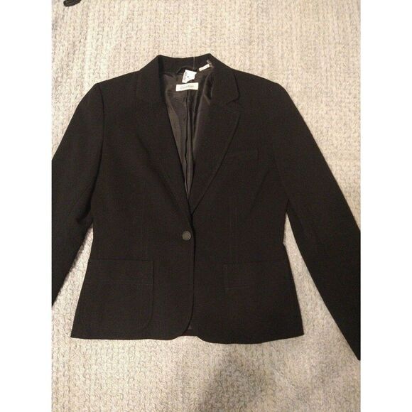 Calvin Klein  Classic, Officey, Edgy Black ladies small  blazer - Picture 9 of 11